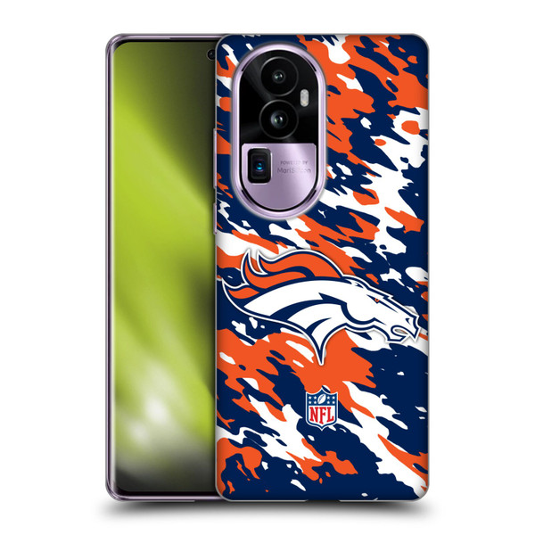 NFL Denver Broncos Logo Camou Soft Gel Case for OPPO Reno10 Pro+