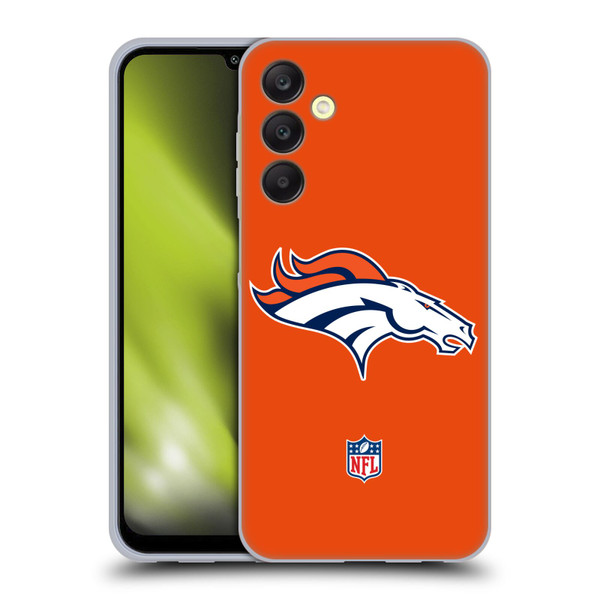 NFL Denver Broncos Logo Plain Soft Gel Case for Samsung Galaxy A25 5G