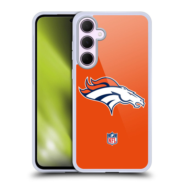NFL Denver Broncos Logo Plain Soft Gel Case for Samsung Galaxy A35 5G