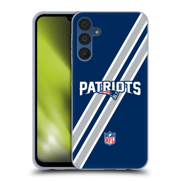 NFL New England Patriots Logo Stripes Soft Gel Case for Samsung Galaxy A15