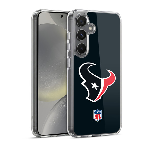 NFL Houston Texans Logo Plain Soft Gel Case for Samsung Galaxy S24 5G & MagSafe