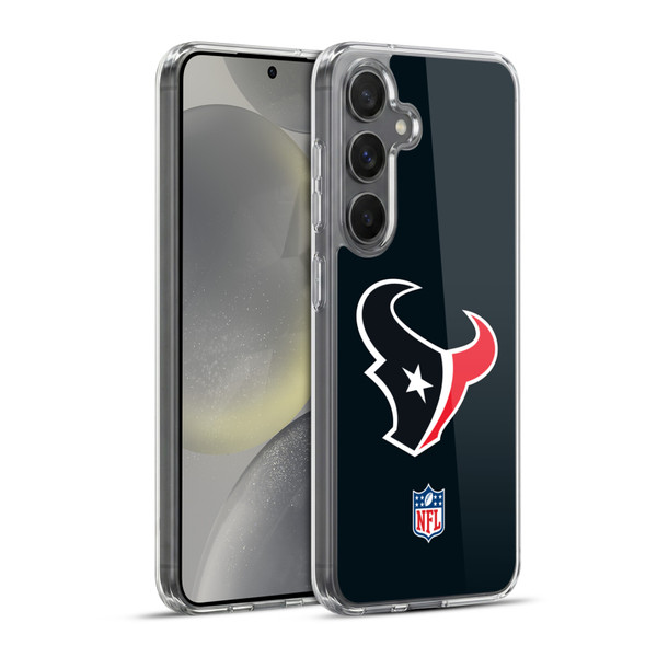NFL Houston Texans Logo Plain Soft Gel Case for Samsung Galaxy S24+ 5G & MagSafe