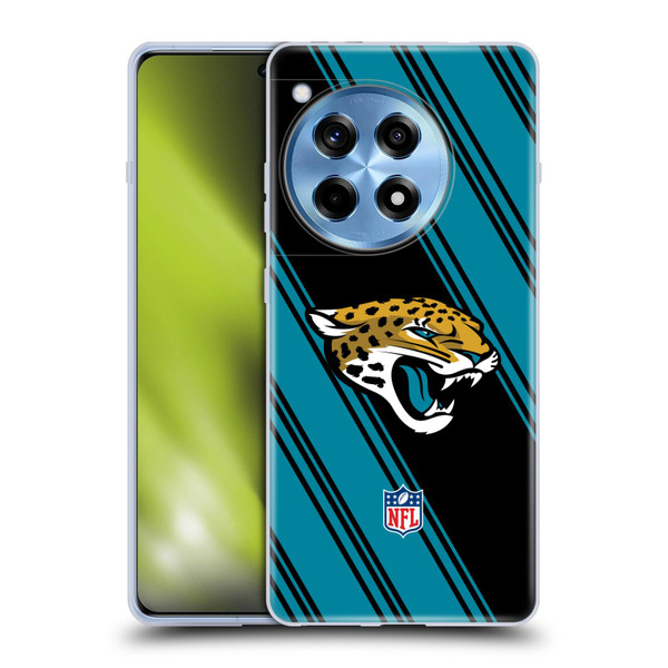 NFL Jacksonville Jaguars Artwork Stripes Soft Gel Case for OnePlus 12R