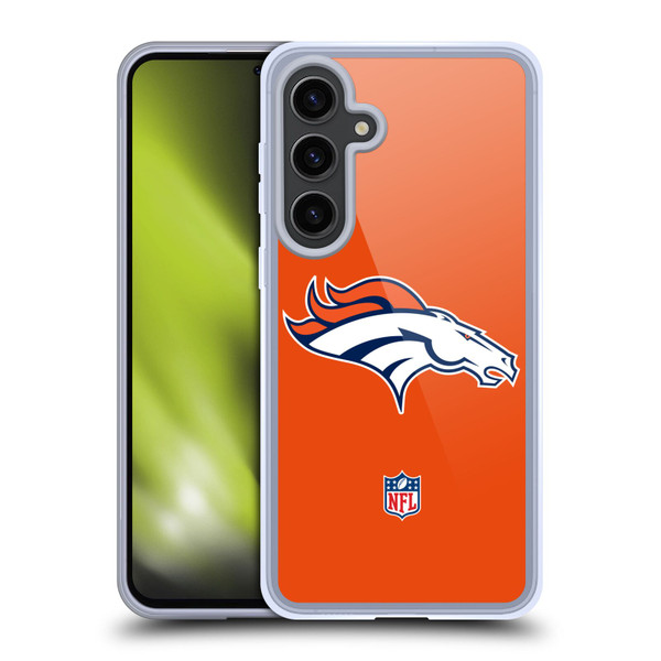 NFL Denver Broncos Logo Plain Soft Gel Case for Samsung Galaxy S24+ 5G