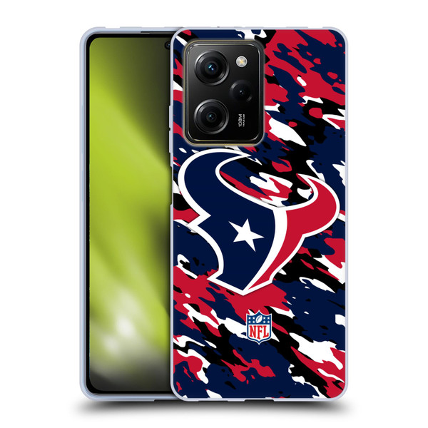 NFL Houston Texans Logo Camou Soft Gel Case for Xiaomi Redmi Note 12 Pro 5G