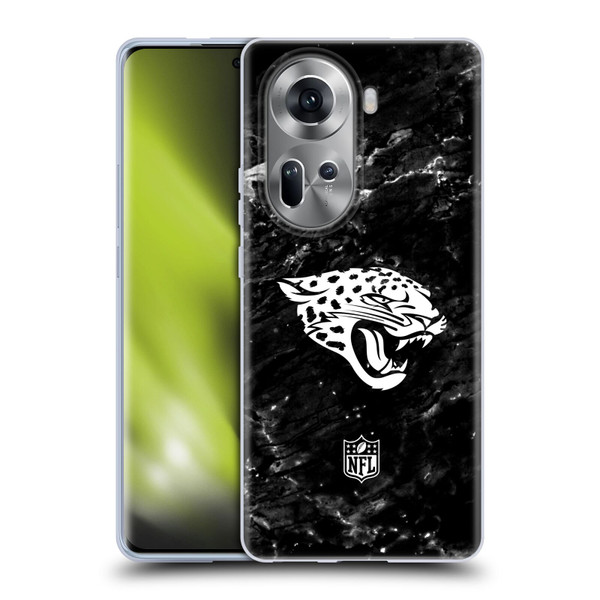 NFL Jacksonville Jaguars Artwork Marble Soft Gel Case for OPPO Reno11