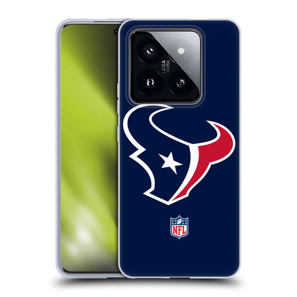 NFL Houston Texans Logo Plain Soft Gel Case for Xiaomi 14 Pro