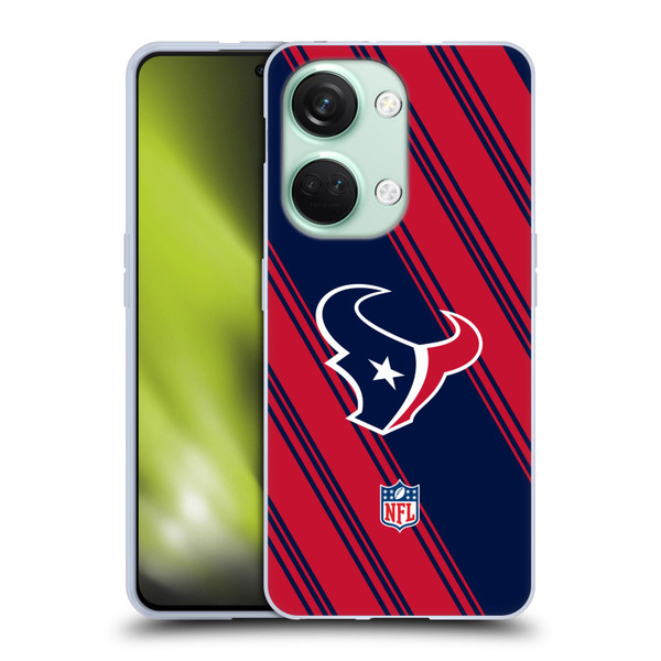 NFL Houston Texans Artwork Stripes Soft Gel Case for OnePlus Nord 3 5G