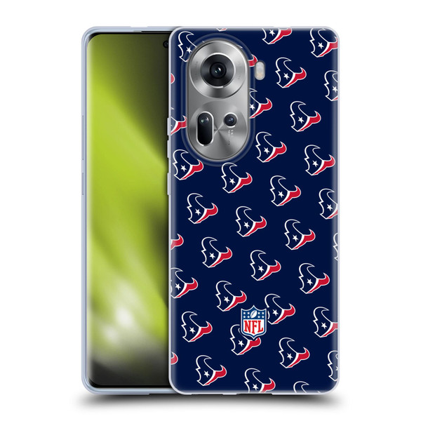 NFL Houston Texans Artwork Patterns Soft Gel Case for OPPO Reno11