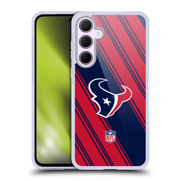 NFL Houston Texans Artwork Stripes Soft Gel Case for Samsung Galaxy A35 5G
