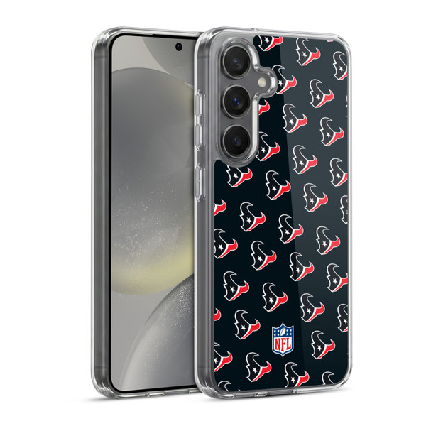 NFL Houston Texans Artwork Patterns Soft Gel Case for Samsung Galaxy S24 5G & MagSafe