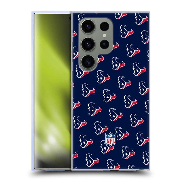 NFL Houston Texans Artwork Patterns Soft Gel Case for Samsung Galaxy S24 Ultra 5G