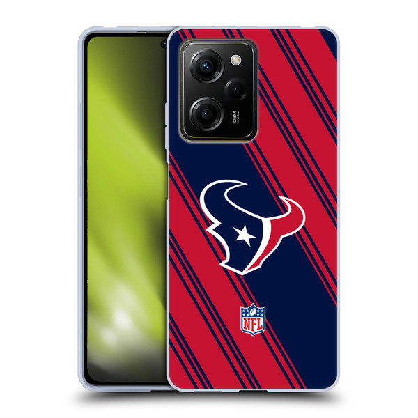 NFL Houston Texans Artwork Stripes Soft Gel Case for Xiaomi Redmi Note 12 Pro 5G