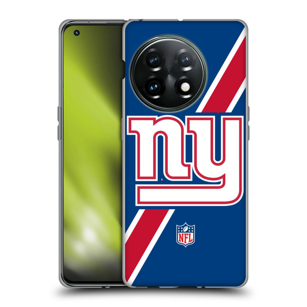 NFL New York Giants Logo Stripes Soft Gel Case for OnePlus 11 5G