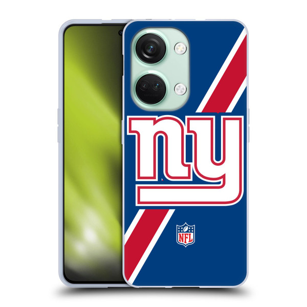 NFL New York Giants Logo Stripes Soft Gel Case for OnePlus Nord 3 5G