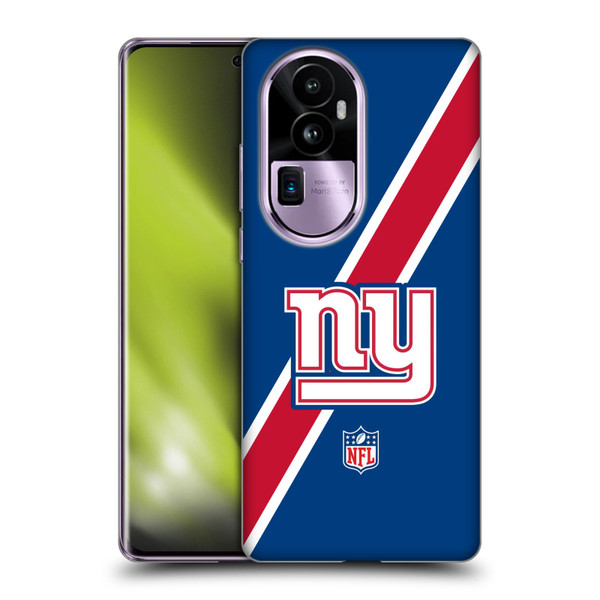 NFL New York Giants Logo Stripes Soft Gel Case for OPPO Reno10 Pro+