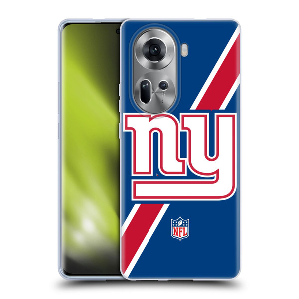 NFL New York Giants Logo Stripes Soft Gel Case for OPPO Reno11
