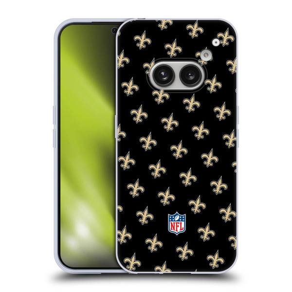 NFL New Orleans Saints Artwork Patterns Soft Gel Case for Nothing Phone (2a)