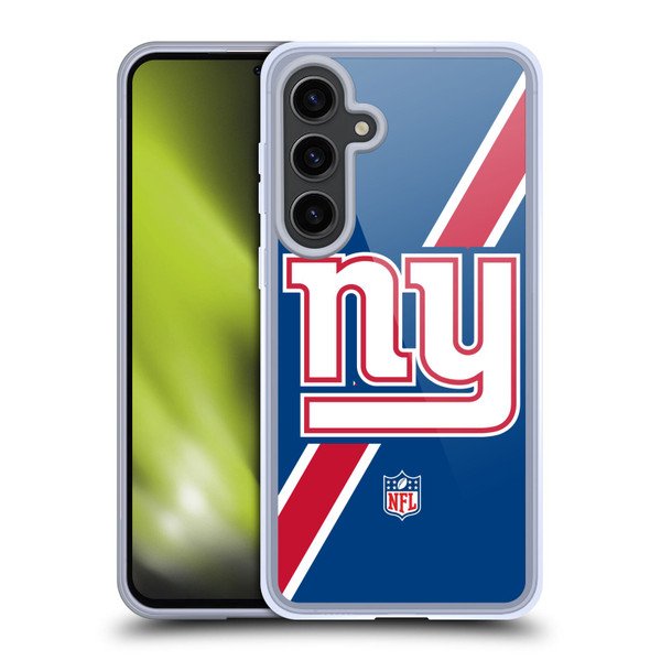 NFL New York Giants Logo Stripes Soft Gel Case for Samsung Galaxy S24+ 5G