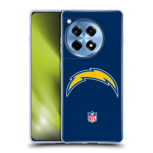 NFL Los Angeles Chargers Logo Plain Soft Gel Case for OnePlus 12R