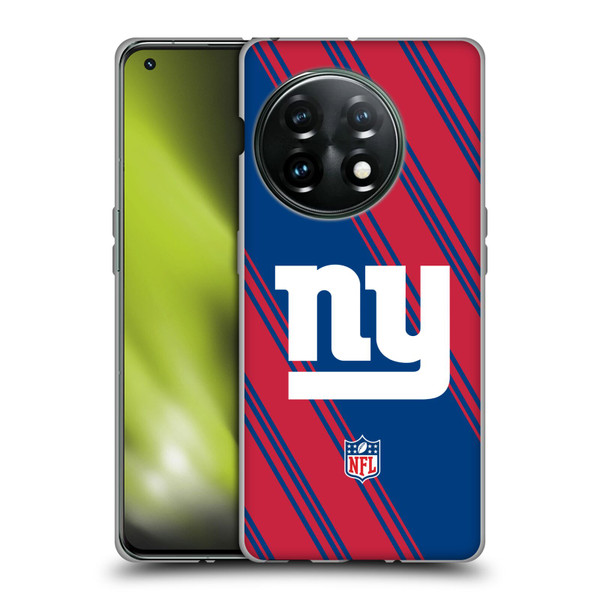NFL New York Giants Artwork Stripes Soft Gel Case for OnePlus 11 5G