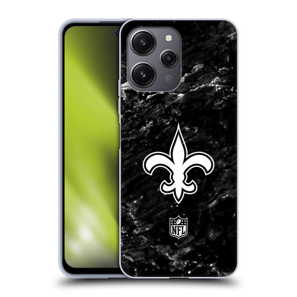 NFL New Orleans Saints Artwork Marble Soft Gel Case for Xiaomi Redmi 12