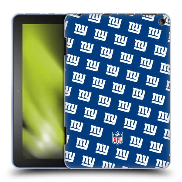 NFL New York Giants Artwork Patterns Soft Gel Case for Amazon Fire HD 8/Fire HD 8 Plus 2020