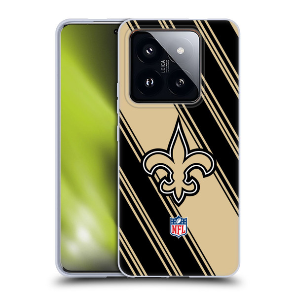 NFL New Orleans Saints Artwork Stripes Soft Gel Case for Xiaomi 14 Pro
