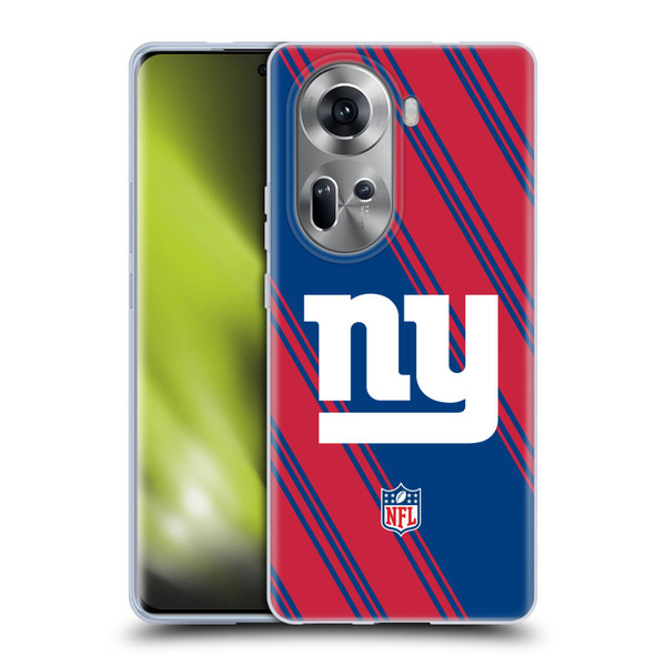 NFL New York Giants Artwork Stripes Soft Gel Case for OPPO Reno11