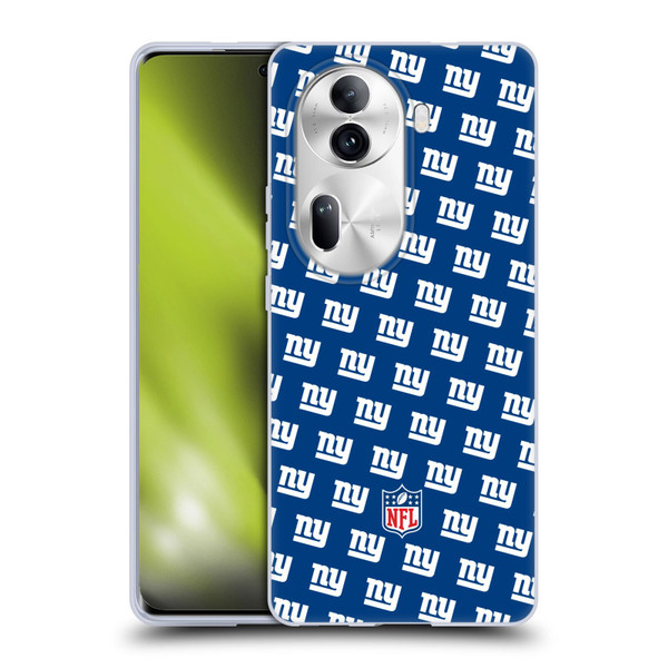 NFL New York Giants Artwork Patterns Soft Gel Case for OPPO Reno11 Pro