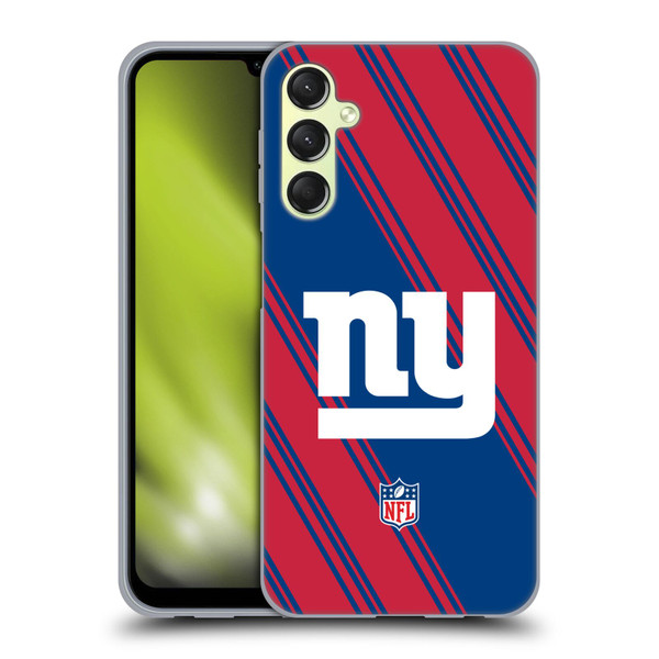 NFL New York Giants Artwork Stripes Soft Gel Case for Samsung Galaxy A24 4G / M34 5G