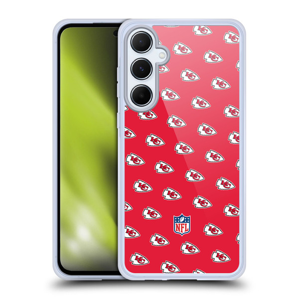 NFL Kansas City Chiefs Artwork Patterns Soft Gel Case for Samsung Galaxy A55 5G