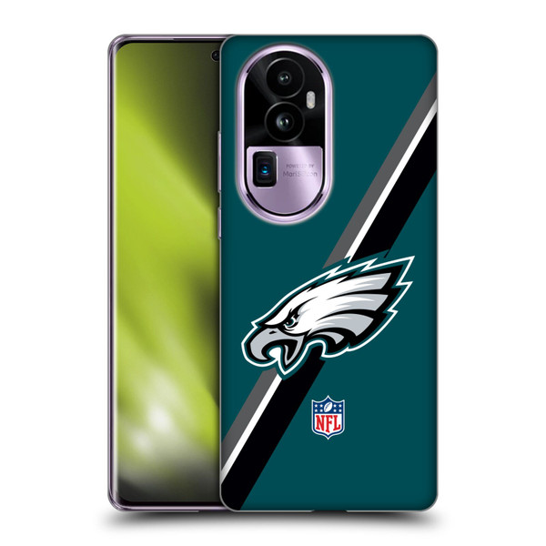 NFL Philadelphia Eagles Logo Stripes Soft Gel Case for OPPO Reno10 Pro+