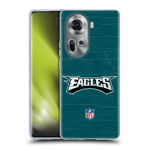 NFL Philadelphia Eagles Logo Distressed Look Soft Gel Case for OPPO Reno11