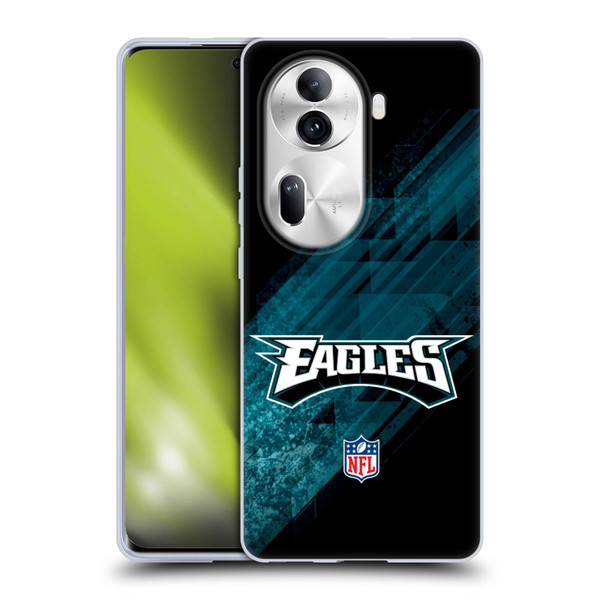 NFL Philadelphia Eagles Logo Blur Soft Gel Case for OPPO Reno11 Pro