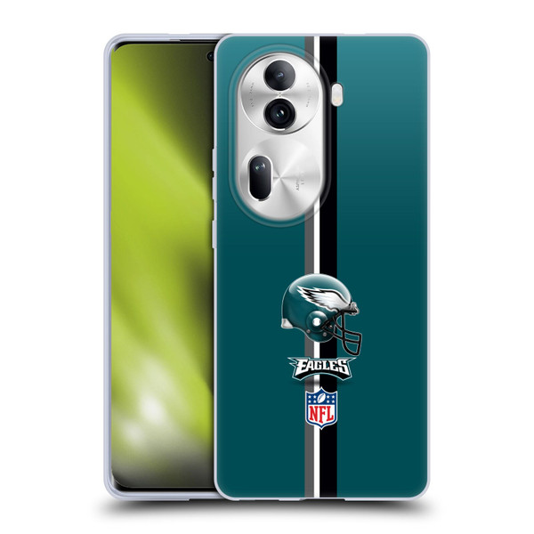 NFL Philadelphia Eagles Logo Helmet Soft Gel Case for OPPO Reno11 Pro