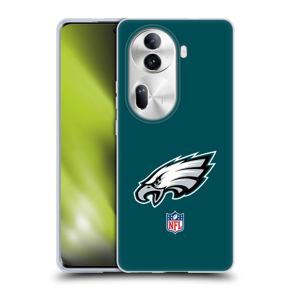 NFL Philadelphia Eagles Logo Plain Soft Gel Case for OPPO Reno11 Pro