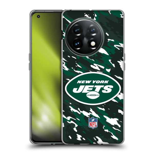 NFL New York Jets Logo Camou Soft Gel Case for OnePlus 11 5G