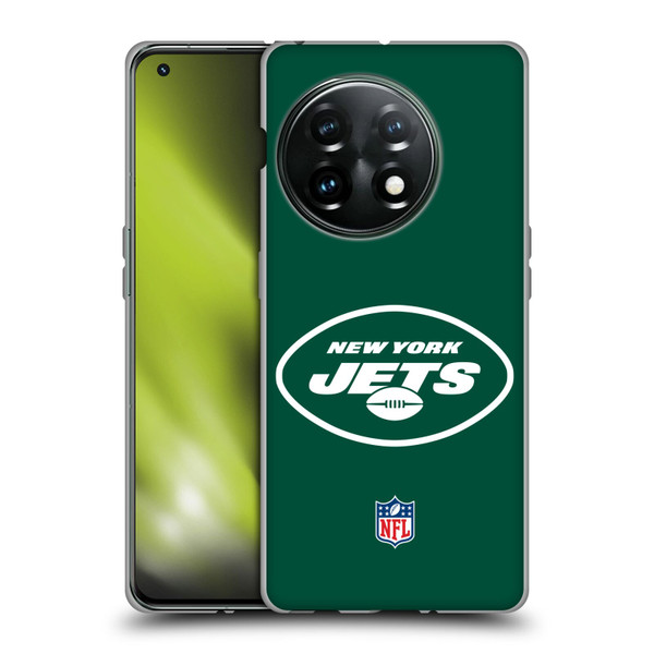 NFL New York Jets Logo Plain Soft Gel Case for OnePlus 11 5G