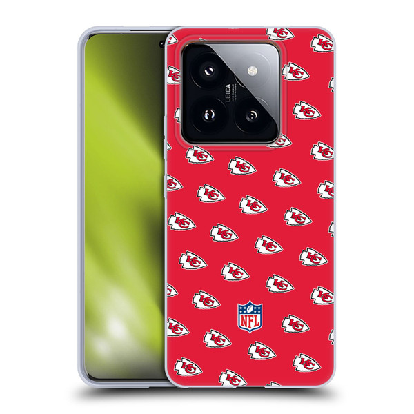 NFL Kansas City Chiefs Artwork Patterns Soft Gel Case for Xiaomi 14 Pro
