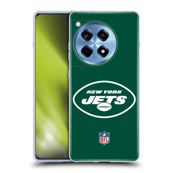 NFL New York Jets Logo Plain Soft Gel Case for OnePlus 12R