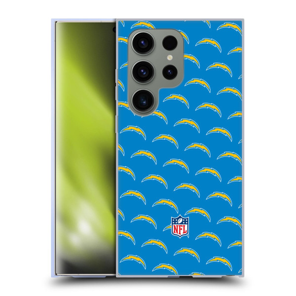 NFL Los Angeles Chargers Artwork Patterns Soft Gel Case for Samsung Galaxy S24 Ultra 5G