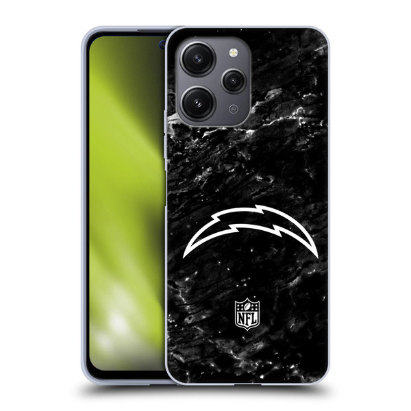 NFL Los Angeles Chargers Artwork Marble Soft Gel Case for Xiaomi Redmi 12