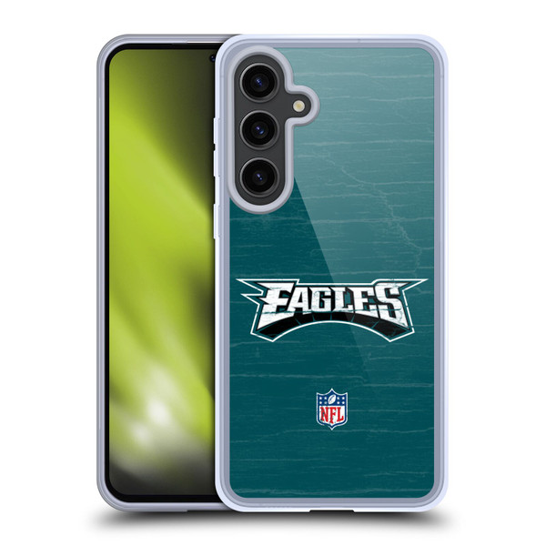 NFL Philadelphia Eagles Logo Distressed Look Soft Gel Case for Samsung Galaxy S24+ 5G