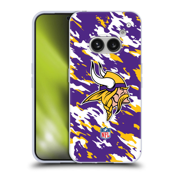 NFL Minnesota Vikings Logo Camou Soft Gel Case for Nothing Phone (2a)