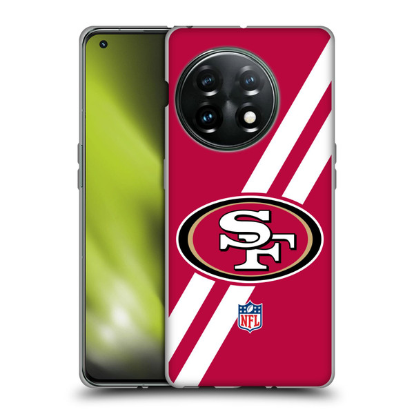 NFL San Francisco 49Ers Logo Stripes Soft Gel Case for OnePlus 11 5G