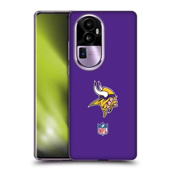 NFL Minnesota Vikings Logo Plain Soft Gel Case for OPPO Reno10 Pro+