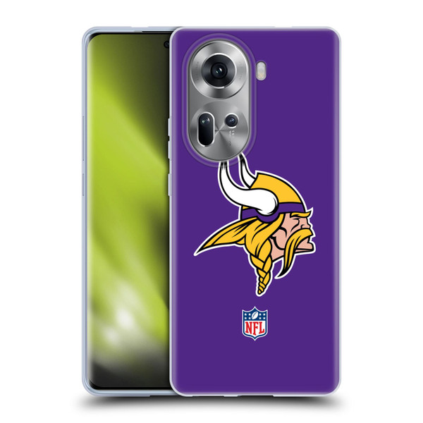 NFL Minnesota Vikings Logo Plain Soft Gel Case for OPPO Reno11