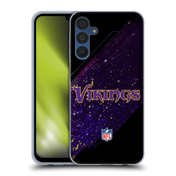 NFL Minnesota Vikings Logo Blur Soft Gel Case for Samsung Galaxy A15