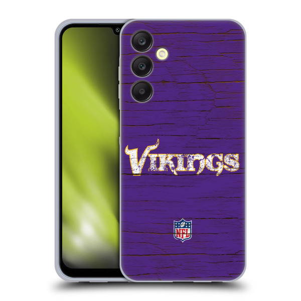 NFL Minnesota Vikings Logo Distressed Look Soft Gel Case for Samsung Galaxy A25 5G